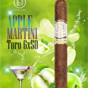 Savor the crisp and refreshing taste of our Apple Martini flavor cigar. Made with real green apple and martini extract, this cigar offers a unique and delightful experience. Perfect for a relaxing evening or a special occasion.